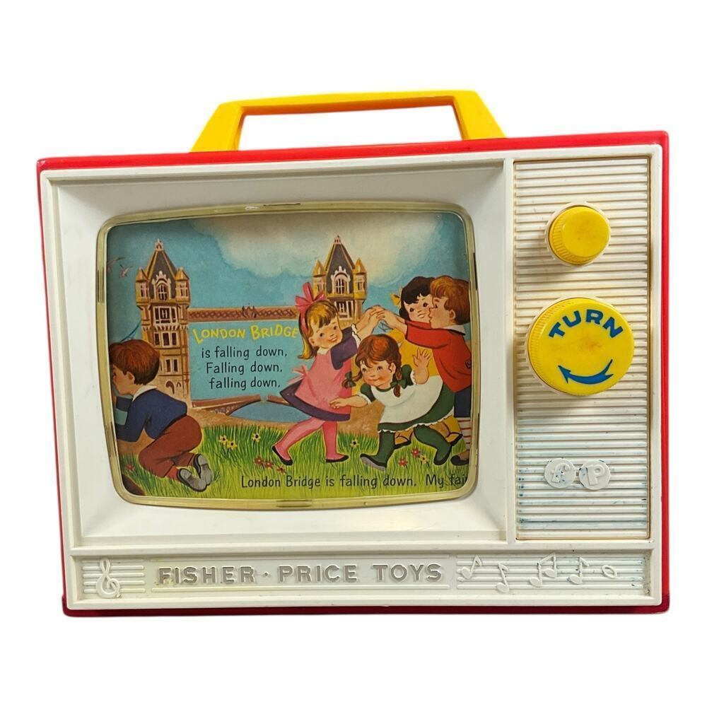 Fisher-Price Movie Viewer Theater 2 Films London Bridge Row Row Row Your Boat